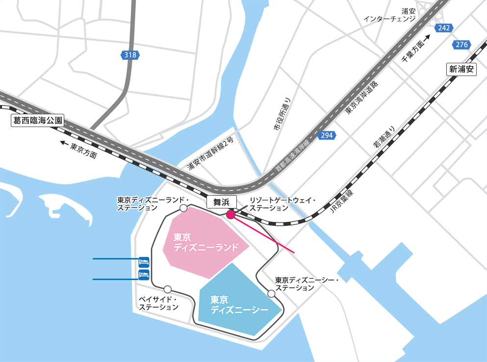 ディズニー周辺地図