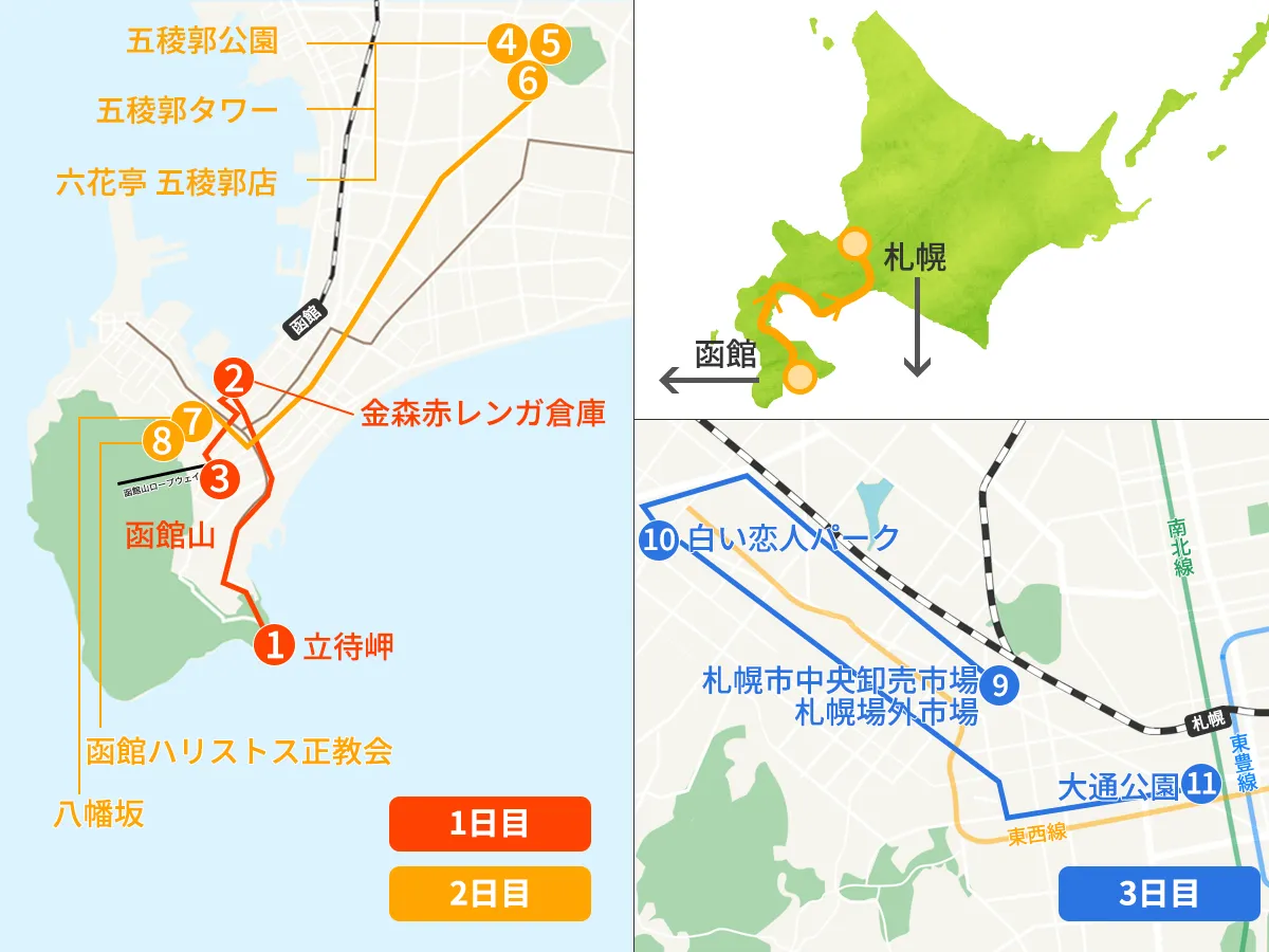春の北海道を満喫2泊3日モデルコース