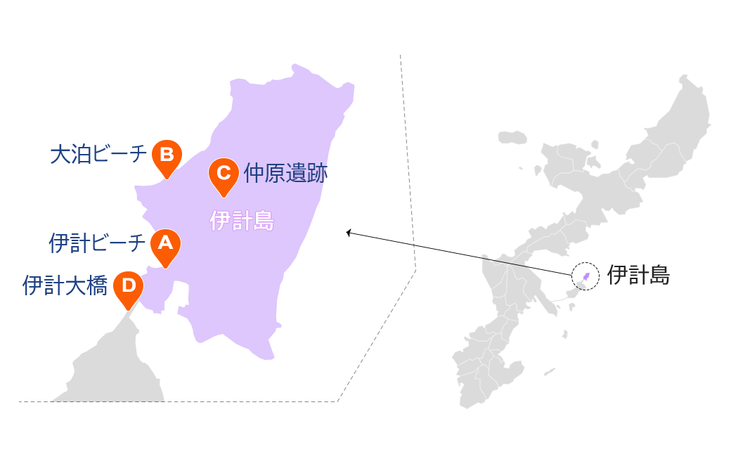 伊計島人気スポット・観光情報地図