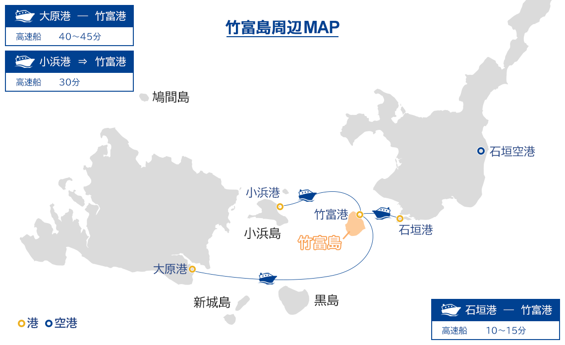 竹富島周辺MAP