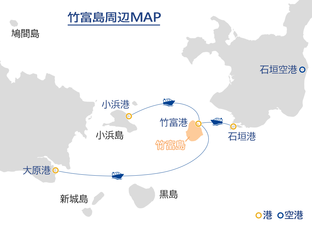 竹富島周辺MAP