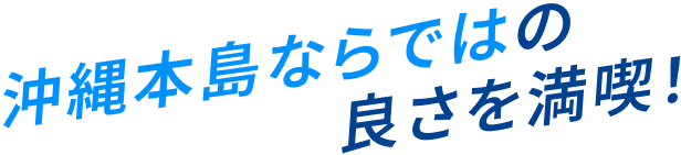沖縄本島ならではの良さを満喫!