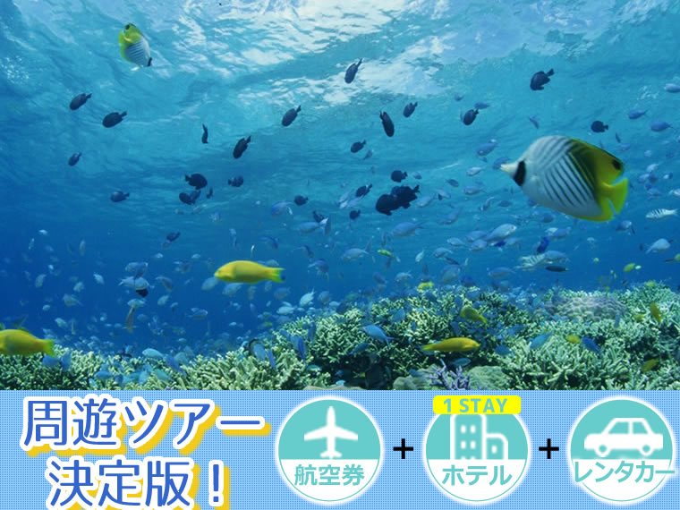 【5~11月出発】 周遊ツアー決定版!ANAで行く宮古島!選べるフライト&ホテル(1泊付)レンタカー付・関西発 1泊3日 延泊OK!